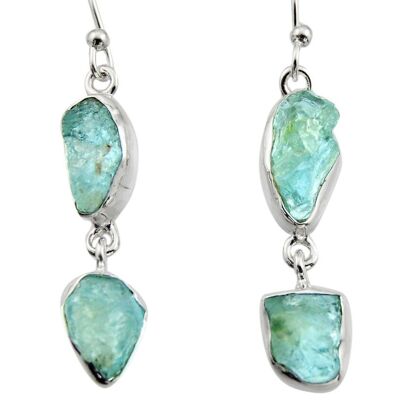 "Wave of Peace" Earrings in Aquamarine and 925 Silver