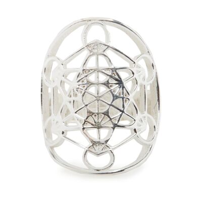 Bague Cube de Métatron « Puissance et Conscience » en Argent 925