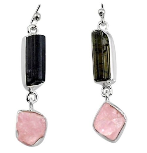 Boucles d'oreilles "Amour divin" en Morganite et Argent 925