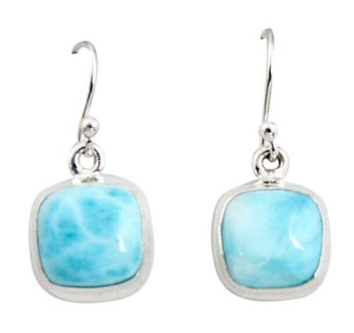 Boucles d'oreilles Larimar et Argent 925