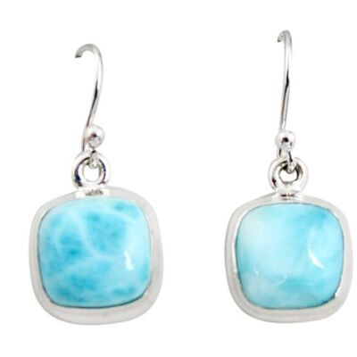 Larimar and 925 Silver Earrings