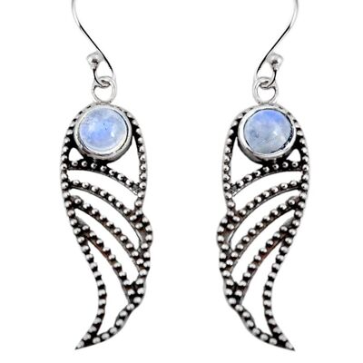 Boucles d’oreilles “Innocence” en Pierre de Lune et Argent 925