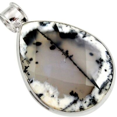 Necklace and pendant "Spiritual Evolution" in Dendritic Opal and 925 Silver