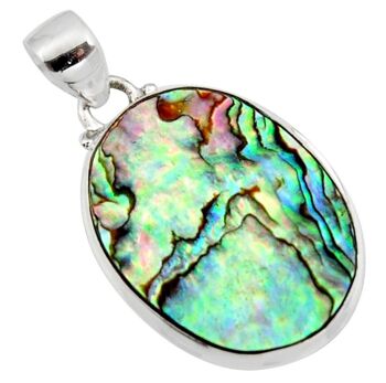 Collier et pendentif "Douceur des Mers" en Abalone et Argent 925 1