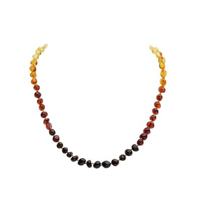 “Total Confidence” Rainbow Necklace in Amber