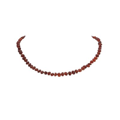 “Security and Presence of Gaia” Baby Necklace in Cognac Amber