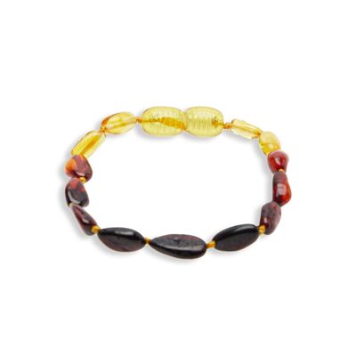 Rainbow “Healing Fire” Baby Bracelet in Amber