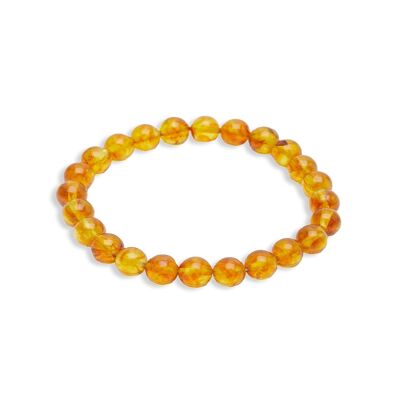 “Solar Rays” ecological bracelet in yellow amber