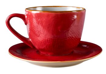 Tasses à café colorées avec soucoupe - Lot de 6 - 3