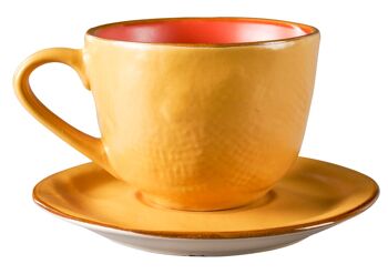 Tasses à café colorées avec soucoupe - Lot de 6 - 5