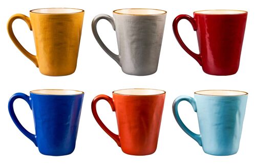 Colored Mugs - Set of 6 -