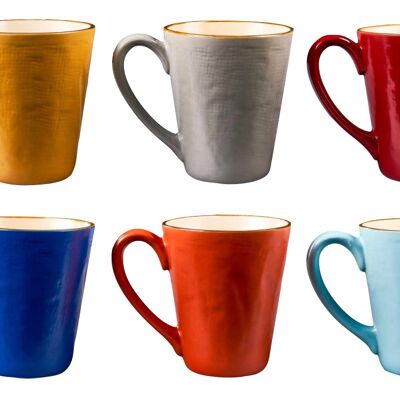 Mugs colorés - Lot de 6 -