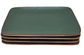 Assiette Rectangulaire Vert - 28cm * 19.5cm 2