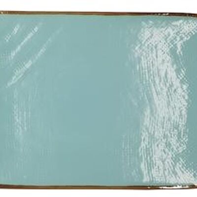 Assiette Rectangulaire Turquoise - 28cm * 19.5cm