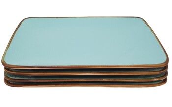 Assiette Rectangulaire Turquoise - 28cm * 19.5cm 2