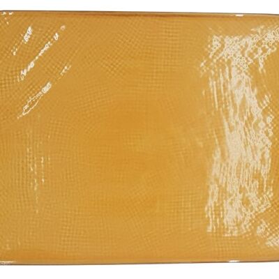 Piatto rettangolare giallo - 28 cm * 19,5 cm