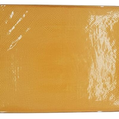 Piatto rettangolare giallo - 28 cm * 19,5 cm