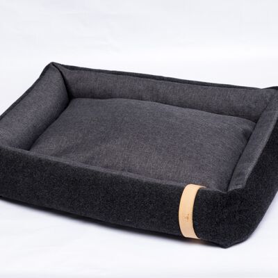 Bed Bobbie dark grey felt/polyester fabric XL