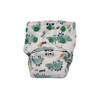 TERRE & CO - Couche lavable évolutive new born Dinosaure