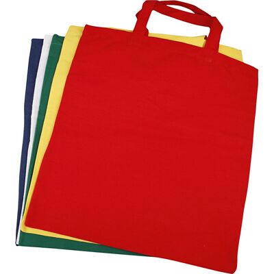 Lot de sacs Tote bag à personnaliser - 38 x 42 cm - Couleurs assorties