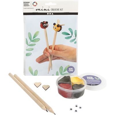 Kit créatif modelage Silk Clay - Crayon coccinelle et abeille