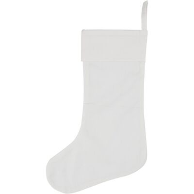 Chaussette de Noël - 49x26 cm - Blanc