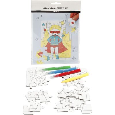 Kit créatif Puzzle à décorer - Super-héros - 4 pcs