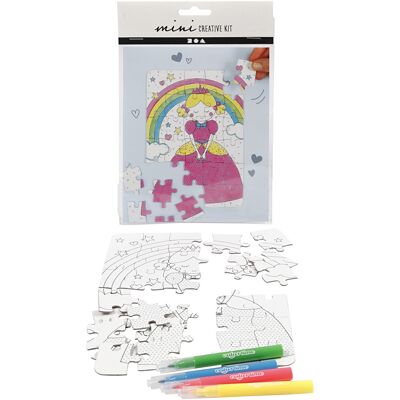 Kit créatif Puzzle à décorer - Princesse - 5 pcs