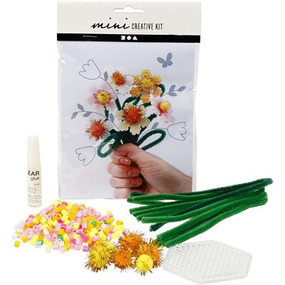 Kit activité enfant - Perles à repasser - Bouquet de fleurs