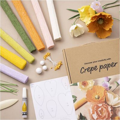 Kit DIY Découverte - Fleurs en papier Crépon