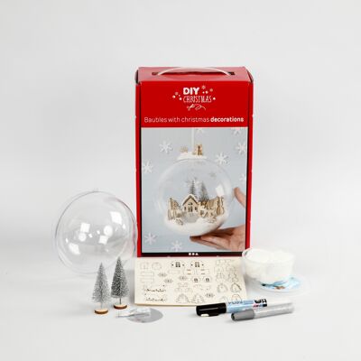 Kit boule de Noël décorative - 13,5 cm - 1 pce