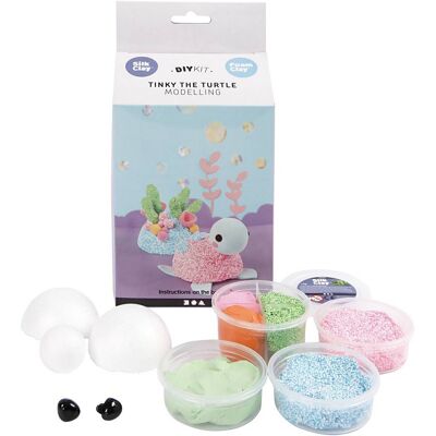 Kit activité enfant - Modelage Silk Clay - Tinky la tortue