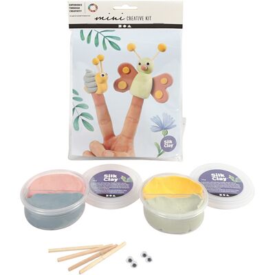 Kit créatif modelage Silk Clay - Marionnettes à doigt