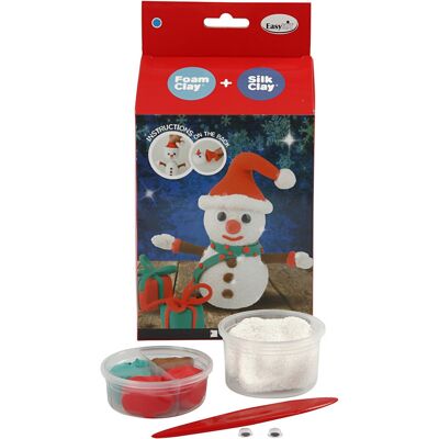 Kit de modelage Silk Clay - Bonhomme de neige