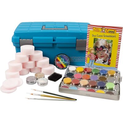 Grand kit de maquillage Eulenspiegel - 24 couleurs avec accessoires