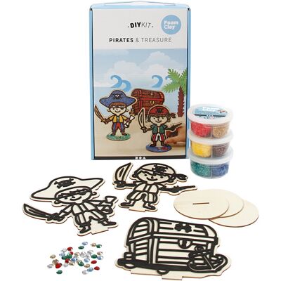 Kit activité enfant - Déco et modelage Foam clay - Pirates