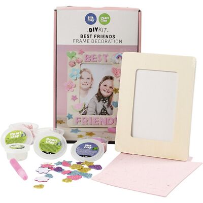 Kit activité enfant - Modelage Silk Clay et Pearl Clay - Décoration de cadre