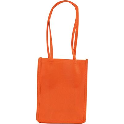 Sac de course, dim. 20x15x7 cm, 4 pièces, orange