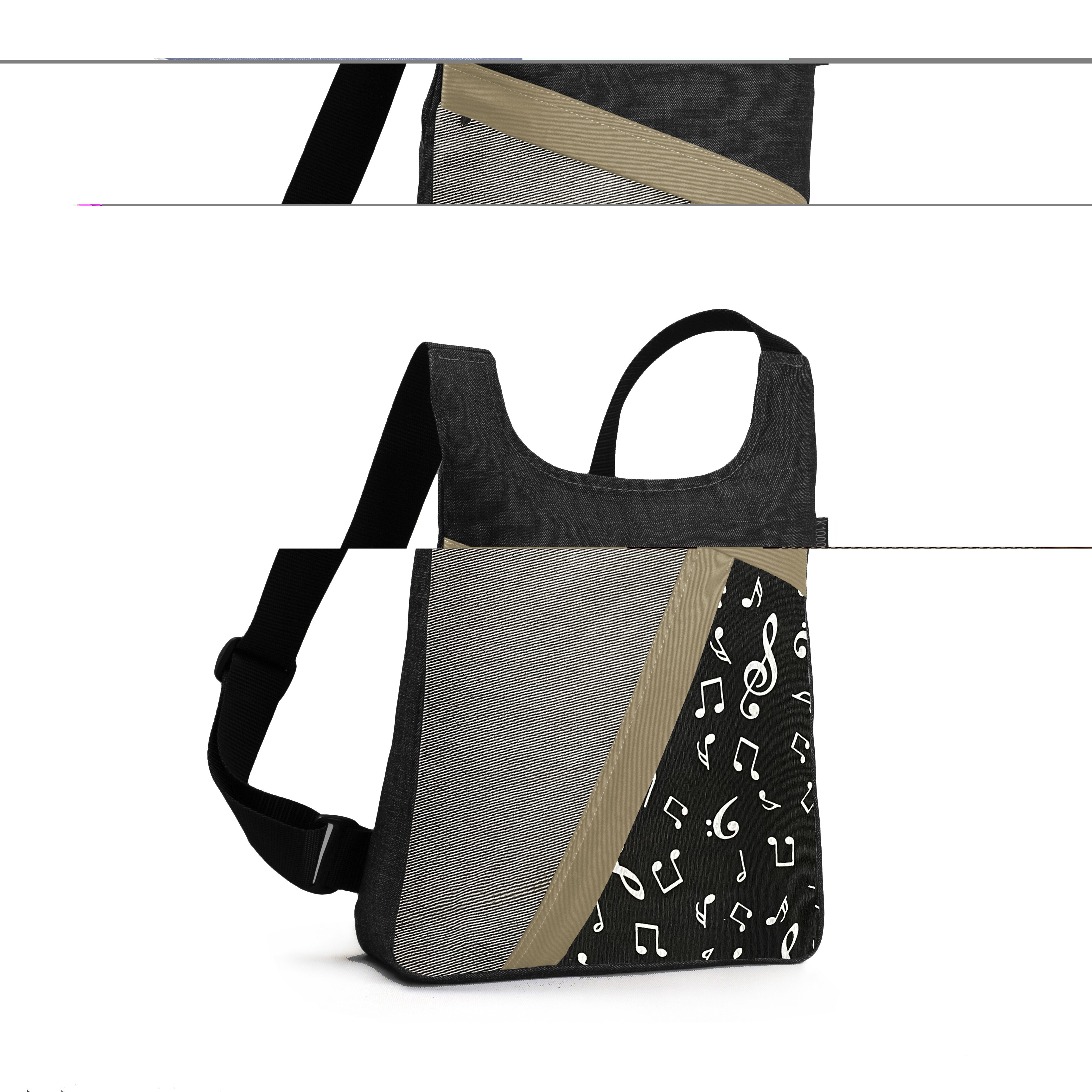 SAC À DOS minimaliste MODÈLE CDV MUSIKAL -FAIT MAIN-