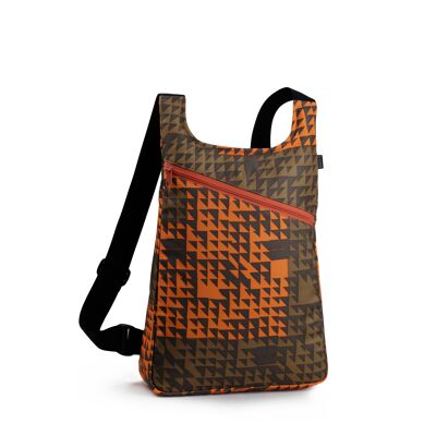 MOCHILA waterproof MODELO CDN Naranja y Verde -HANDMADe-