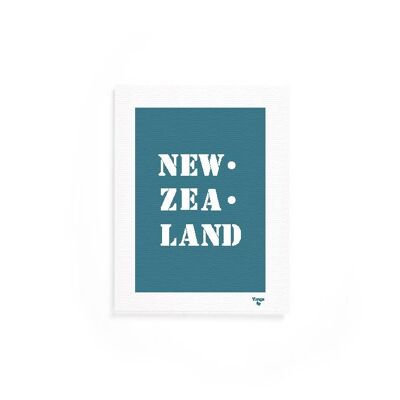 Affiche "Nouvelle-Zélande" bleue