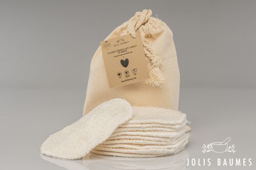 Pack de 10 lingettes démaquillantes lavables en tissu – Douceur & Zéro déchet