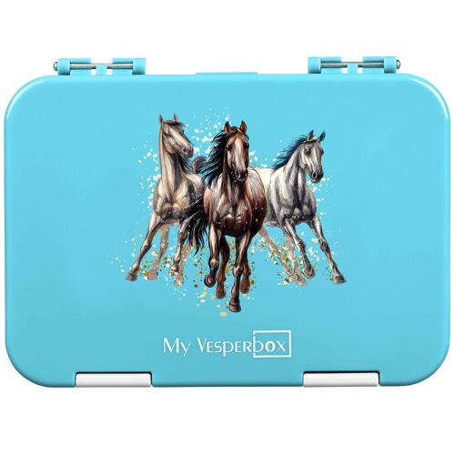 My Vesperbox - "Len" - Hellblau - in vielen Motiven verfügbar - Pferde