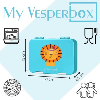 My Vesperbox - "Len" - Lion Amérindien - Bleu 8