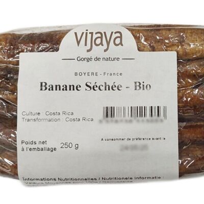 FRUTTA SECCA / Banana essiccata - Integrale - COSTA-RICA - 250 g - Biologico* (*Certificato Biologico da FR-BIO-10)