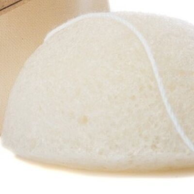 White konjac sponge - all skin types - cleanses and tones - bulk