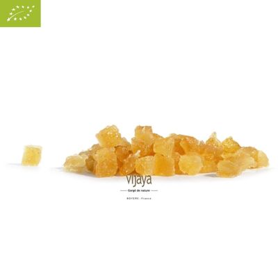 Candied Lemon Peel - Irregular Cubes - ITALY - 10 kg - 6x6 mm - Organic* (*Certified Organic by FR-BIO-10)