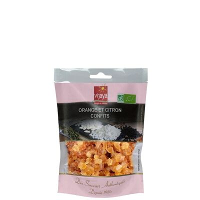 Scorze di Arancia e Limone Candite - Miscela 80/20 - 250g - Biologico* (*Certificato Biologico da FR-BIO-10)