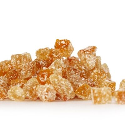 Candied Orange Coated with Rice Flour-Irreg. Cubes-10kg-3x3 mm-Organic* (*Certified Organic by FR-BIO-10)