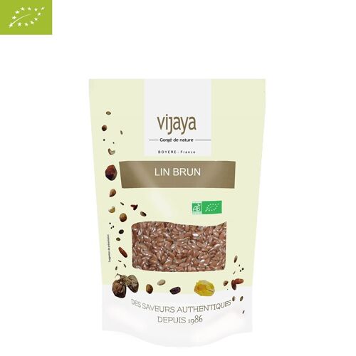 Graine de Lin Brun - FRANCE - 500g - Bio* (*Certifié Bio par FR-BIO-10)